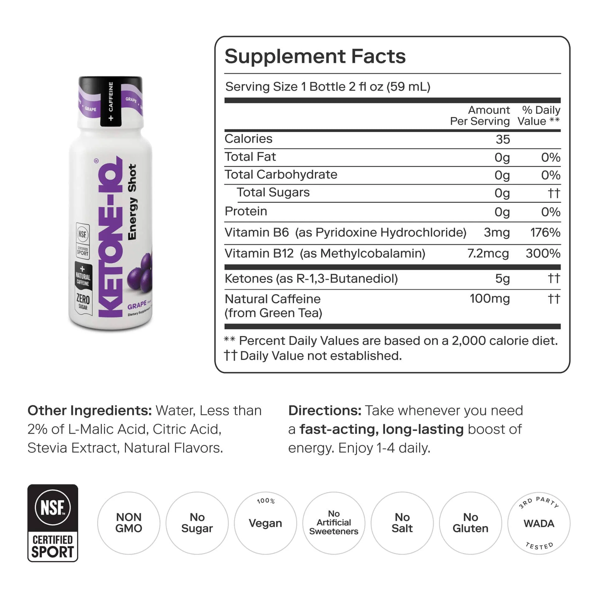Ketone-IQ +Caffeine Shot Grape - Image 5