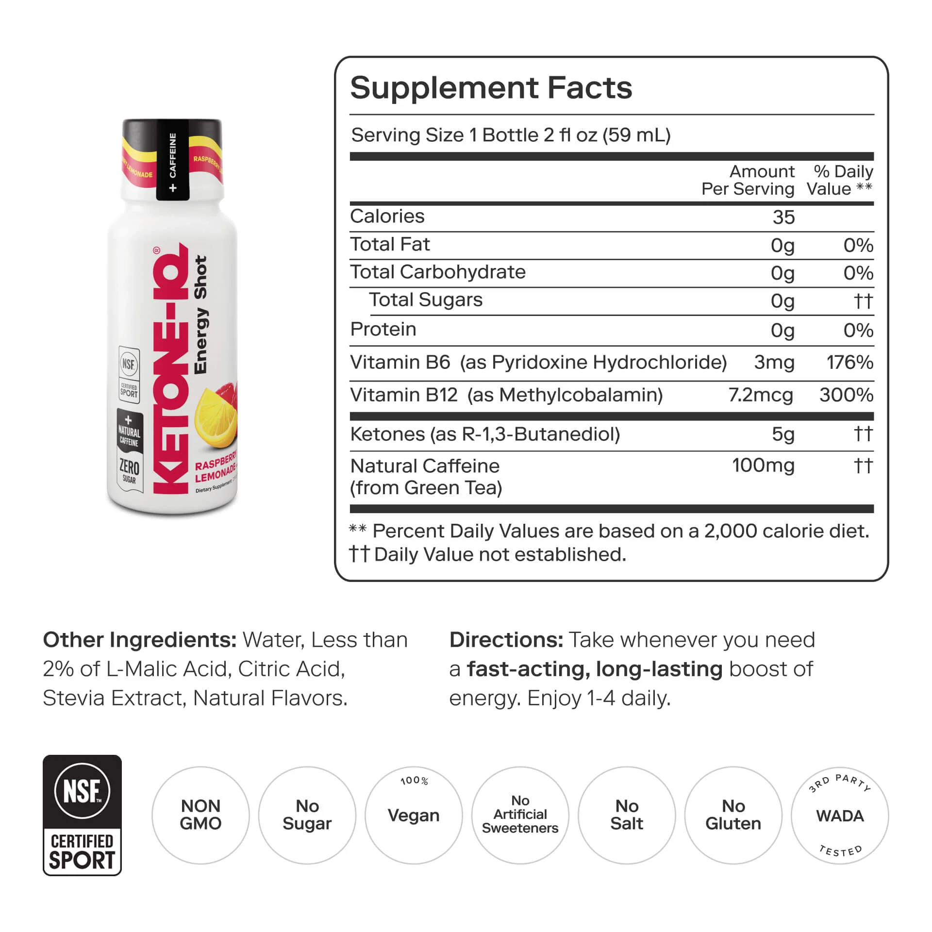 Ketone-IQ +Caffeine Shot Raspberry Lemonade - Image 5