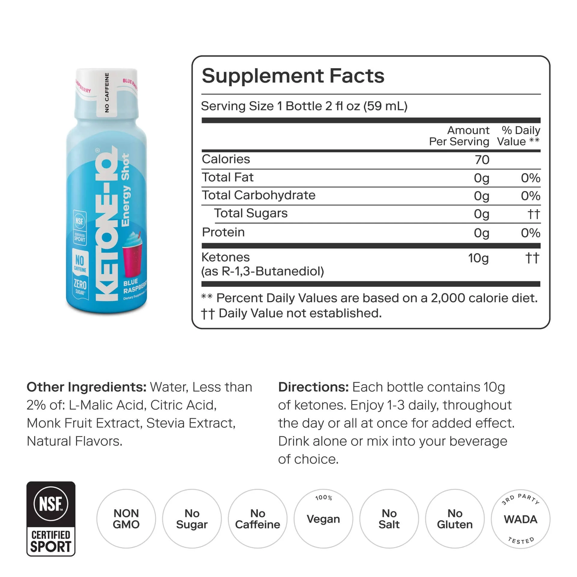 Ketone-IQ No Caffeine Shot Blue Raspberry - Image 5