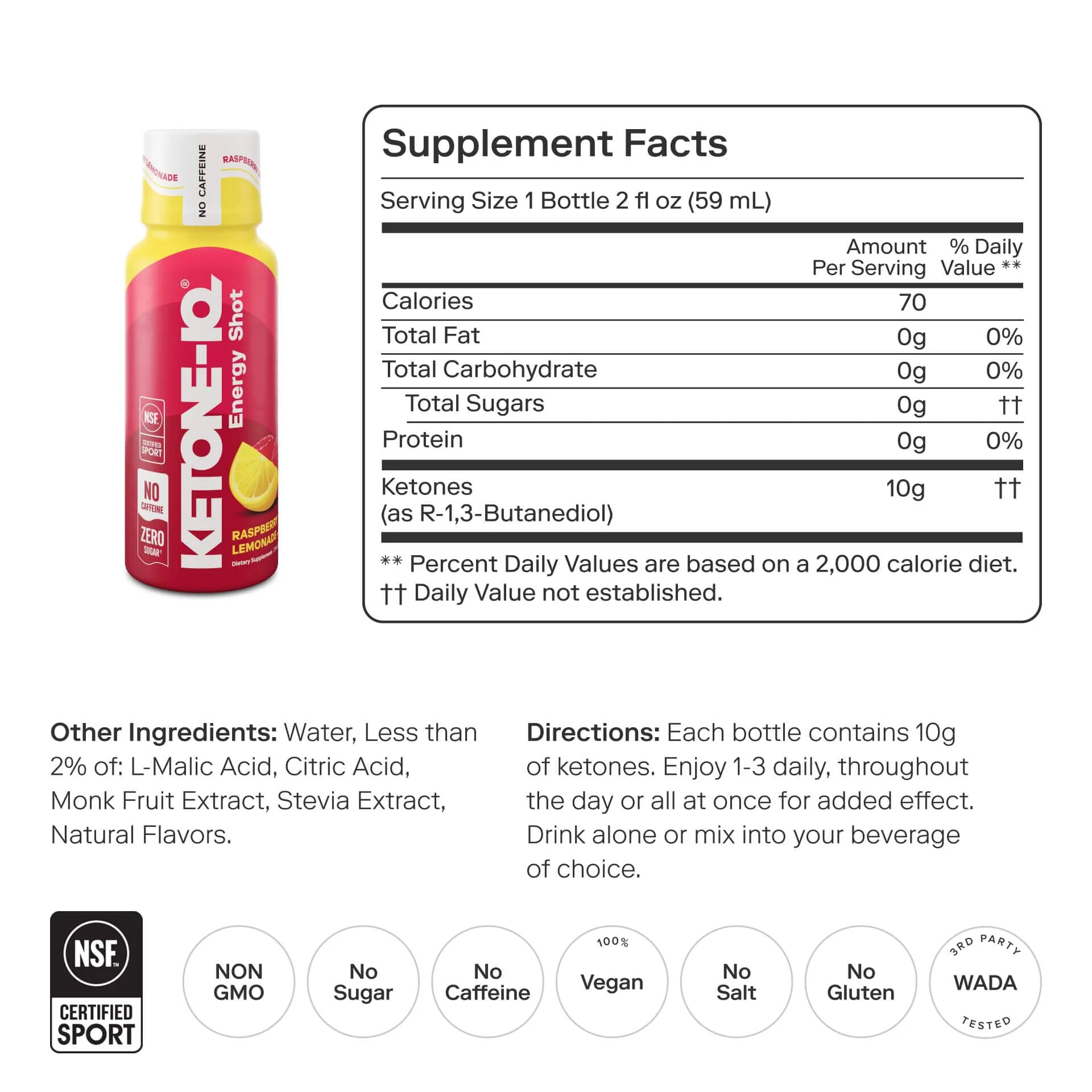 Ketone-IQ No Caffeine Shot Raspberry Lemonade - Image 5